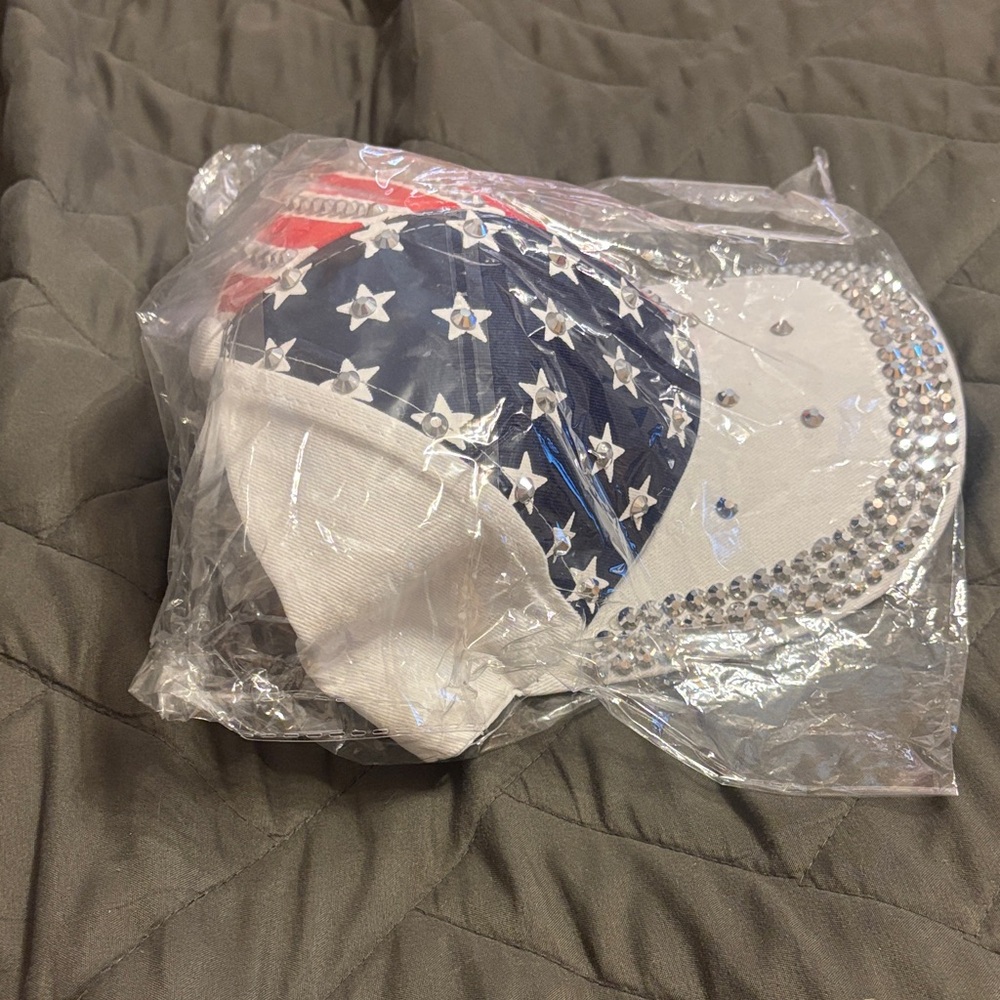 Patriotic Rhinestone Hat - Picture 3 of 3